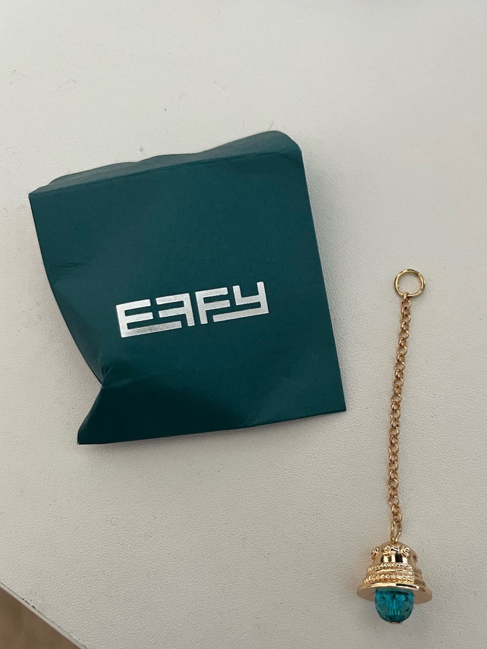 Effy Teal Bell and Envelope